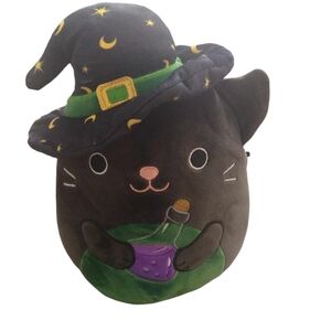 10" Halloween Squishmellow Cleo Black Cat Witch With Potion Bottle